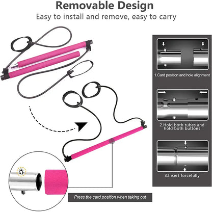 Royallure Ultimate Pilates Bar Kit – Full-Body Workout for Strength, Flexibility & Toning