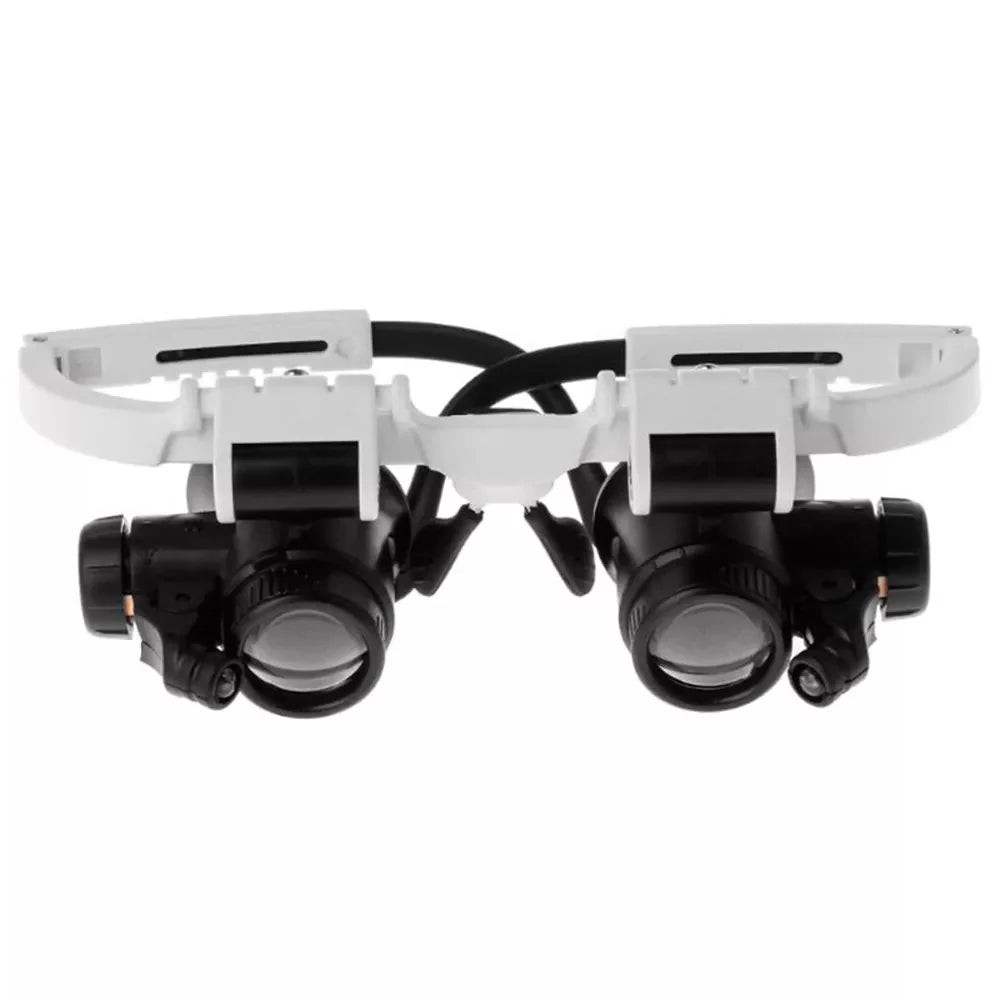 Royaleva LED Glasses Magnifier 8x 15x 23x Adjustable Lens
