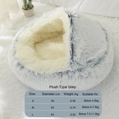 Royallure Cozy Pet Bed with Self-Warming Plush Oasis