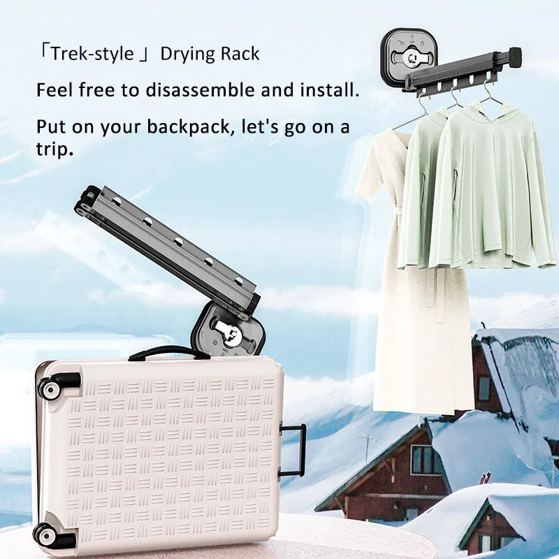 Royallure Retractable Wall-Mounted Laundry Drying Rack – Space-Saving Clothes Hanger with Easy Installation