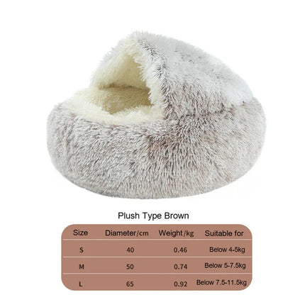 Royallure Cozy Pet Bed with Self-Warming Plush Oasis