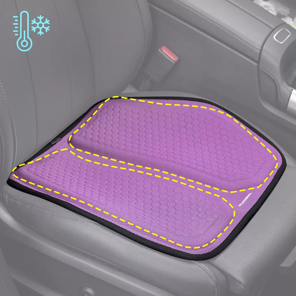 RoyaleGlow Car Seat Cushion with Breathable Cool Gel