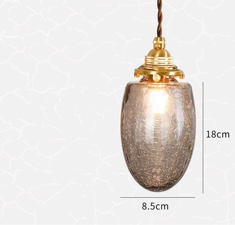 Royallure Chic Industrial Vintage Glass Pendant Lighting Fixture - Oval