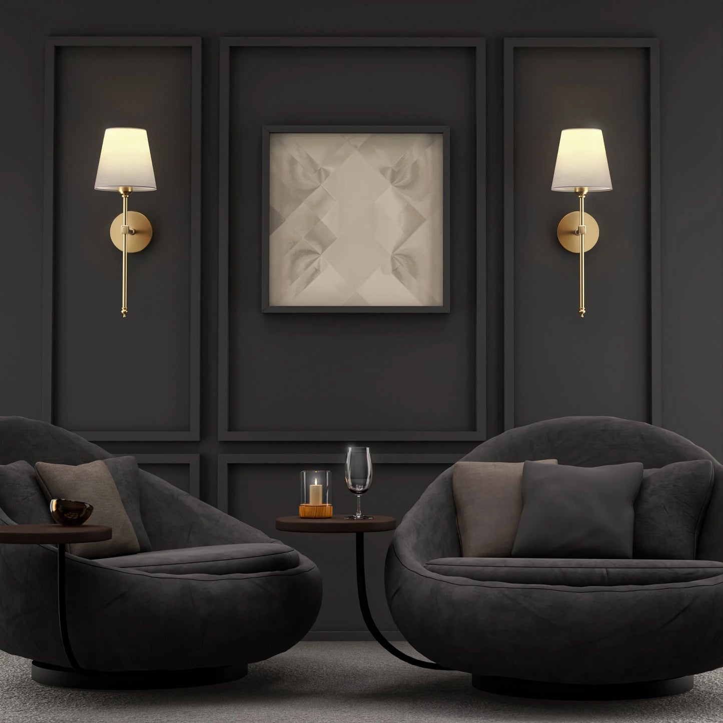 RoyaleGlow Elegant Wireless Wall Sconces for Stylish Lighting