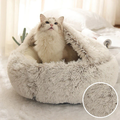 Royallure Cozy Pet Bed with Self-Warming Plush Oasis