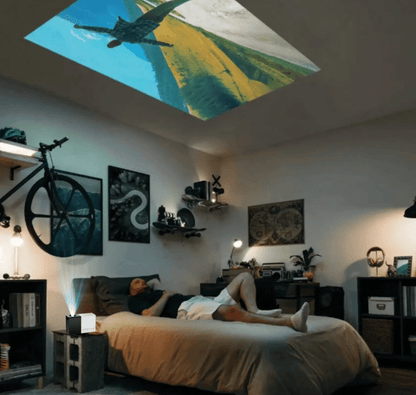 RoyaleGlow Mini Movie Projector for Home Theater Fun
