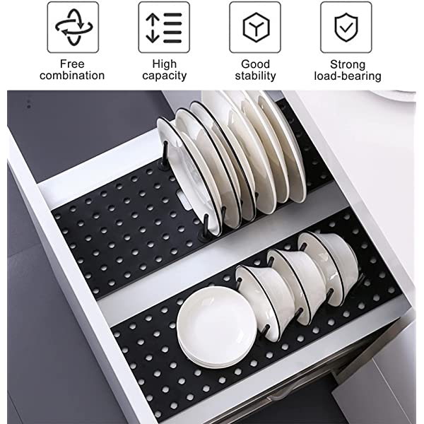 Royaleva Easy Adjustable Drain Rack for Kitchen Organization