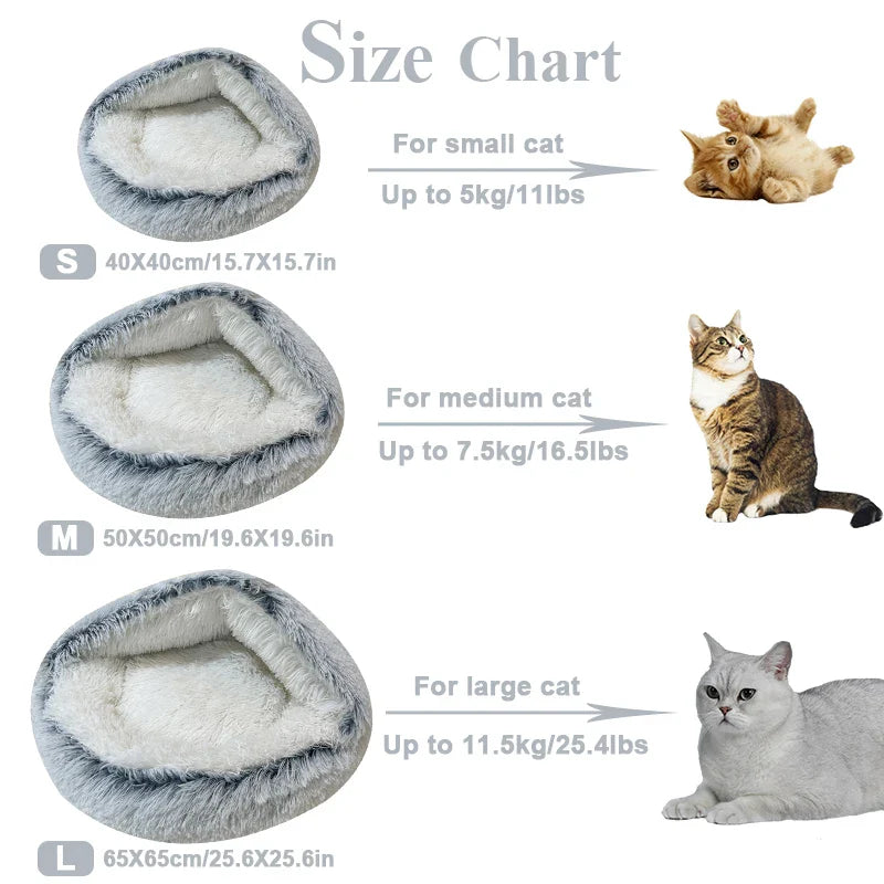 Royallure Cozy Pet Bed with Self-Warming Plush Oasis
