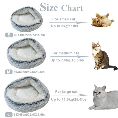 Royallure Cozy Pet Bed with Self-Warming Plush Oasis