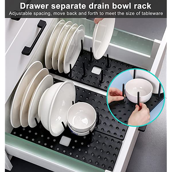 Royaleva Easy Adjustable Drain Rack for Kitchen Organization