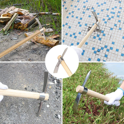 Royaleva Multi-Functional Garden Pickaxe - Durable Steel, Lightweight, Ergonomic Design for Ice Breaking and Excavation