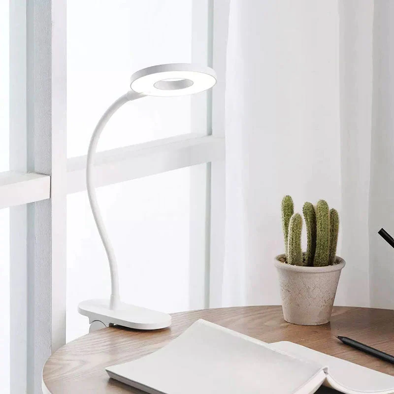 RoyaleGlow Wireless Table Clip Desk Lamp - Eye Care LED Light