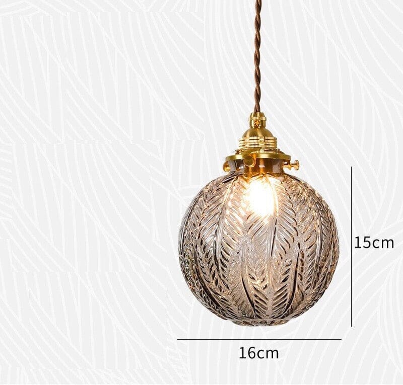 Royallure Chic Industrial Vintage Glass Pendant Lighting Fixture - Sphere