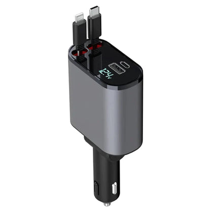 Royaleva Dual Retractable Car Charger for Fast Charging