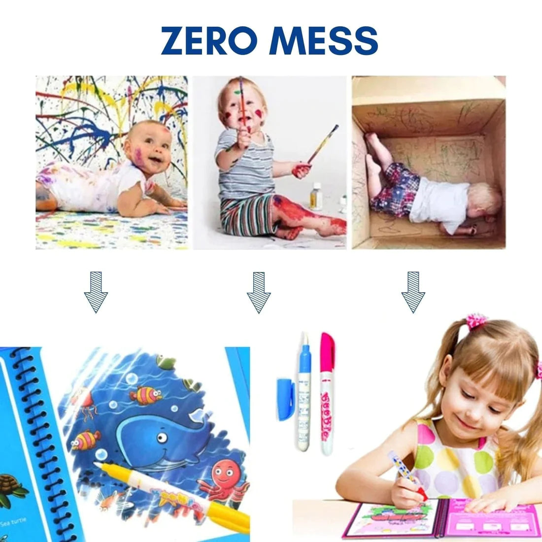 RoyaleGlow Magic Water Drawing Book for Creative Kids