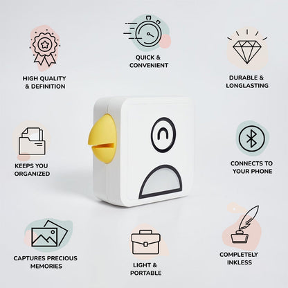 LuxRoyale Pocket Inkless Printer for Instant Photos