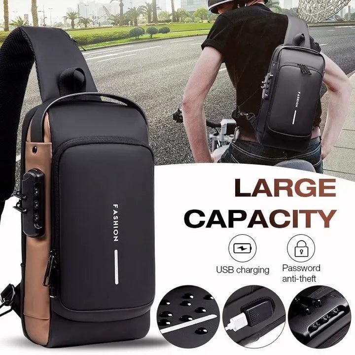 Royaleva Anti-Theft Crossbody Backpack with USB Charging