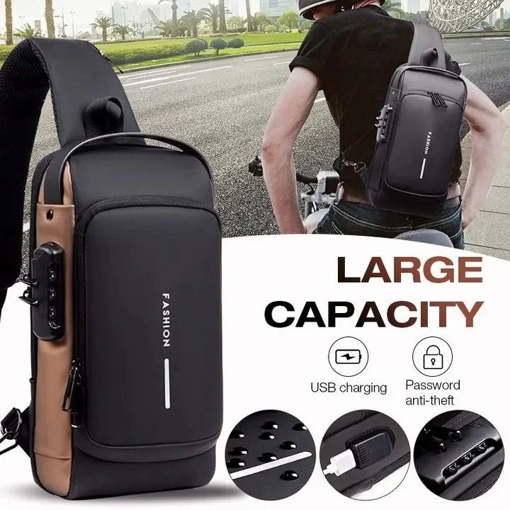 Royaleva Anti-Theft Crossbody Backpack with USB Charging