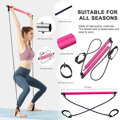 Royallure Ultimate Pilates Bar Kit – Full-Body Workout for Strength, Flexibility & Toning