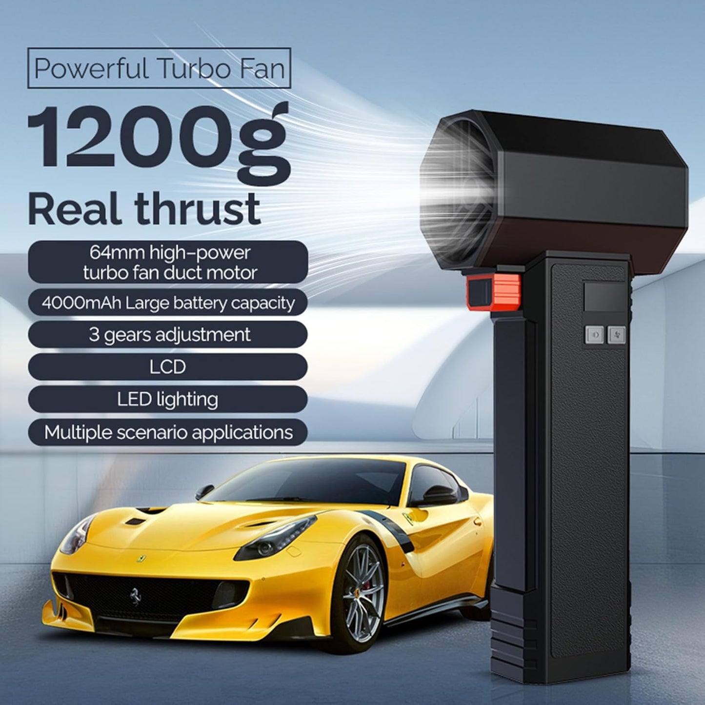 Royaleva Turbo Clean Cordless Air Blower for Easy Cleaning