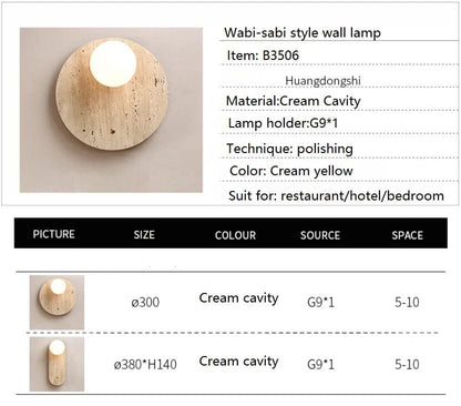 RoyaleGlow Asian Wabi Glow Lamps in Natural Marble