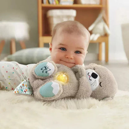 Luxora Breathing Otter Musical Stuffed Baby Plush Toy