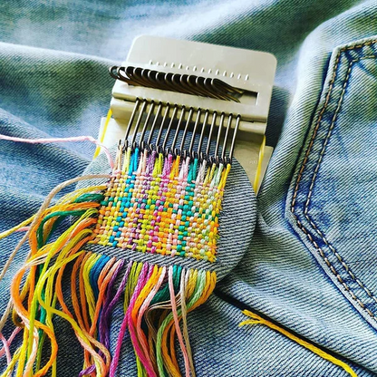 RoyaleGlow Darning Mini Loom Machine for Creative Sewing