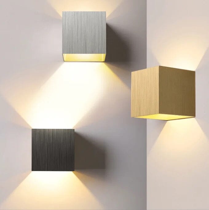 RoyaleGlow Arnold Cube Indoor & Outdoor Wall Lamps