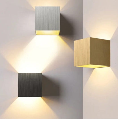RoyaleGlow Arnold Cube Indoor & Outdoor Wall Lamps
