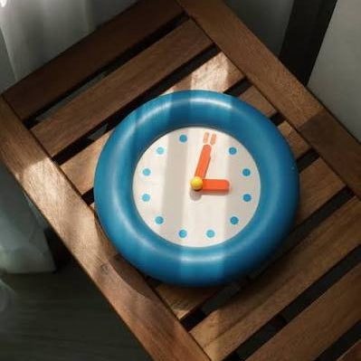 Royelux Modern Blue Pendulum Wall Clock - Minimalist Japanese Style Decor