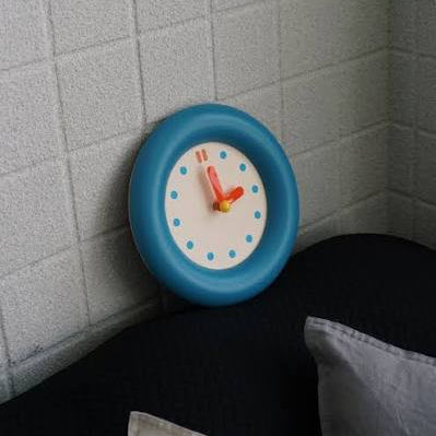 Royelux Modern Blue Pendulum Wall Clock - Minimalist Japanese Style Decor