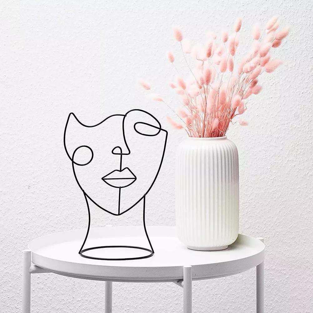 RoyaleGlow ArtForm – Modern Iron Abstract Silhouette Sculpture for Timeless Elegant