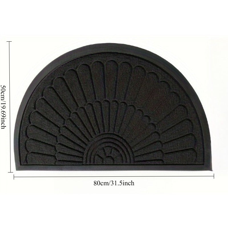 Royallure Non-Slip Semi-Circular Door Mat for Indoor and Outdoor Use, Welcome Mat