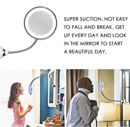 Luxora 10X Magnifying LED Lighted Flexible Mirror