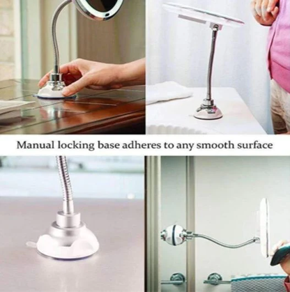 Luxora 10X Magnifying LED Lighted Flexible Mirror