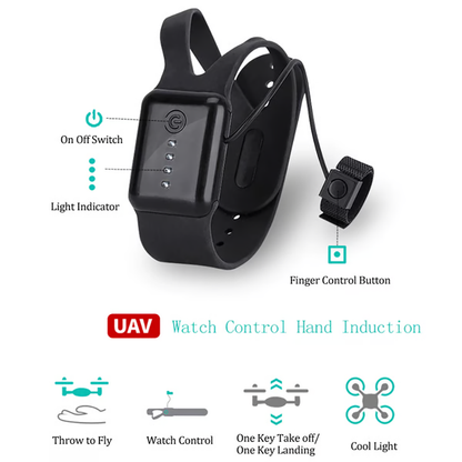 RoyaleGlow Hand Controlled Drone with LED Lights & Gesture Control