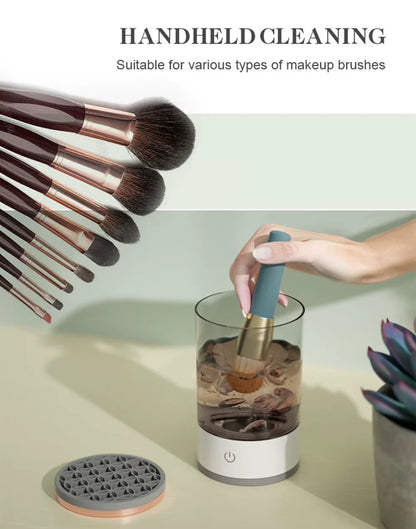 Royaleva 3-in-1 Cosmetic Brush Cleaner Machine - Electric Makeup Brush Cleaner Device