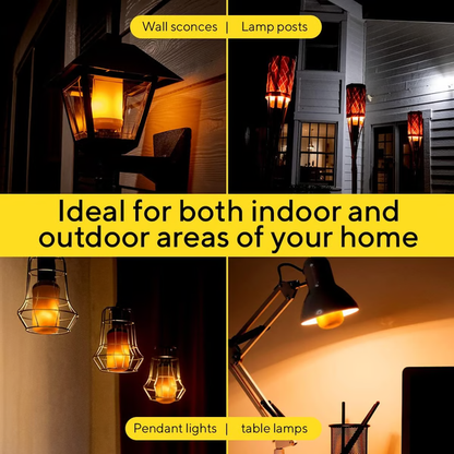 RoyaleGlow LED Flame Effect Light Bulb for Cozy Ambiance