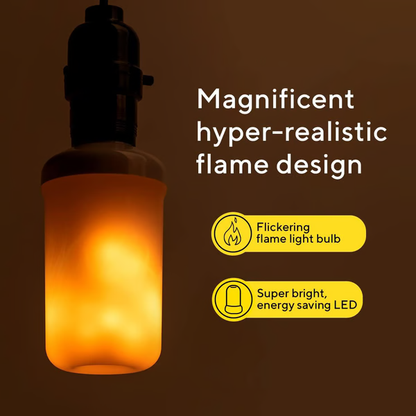 RoyaleGlow LED Flame Effect Light Bulb for Cozy Ambiance