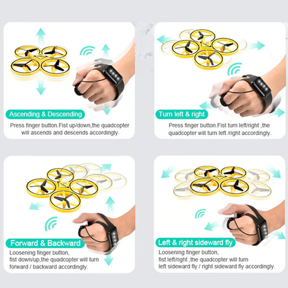 RoyaleGlow Hand Controlled Drone with LED Lights & Gesture Control