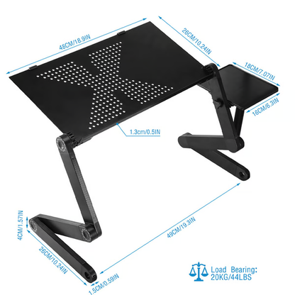 Luxora Adjustable Laptop Stand For Desk With Mouse Pad