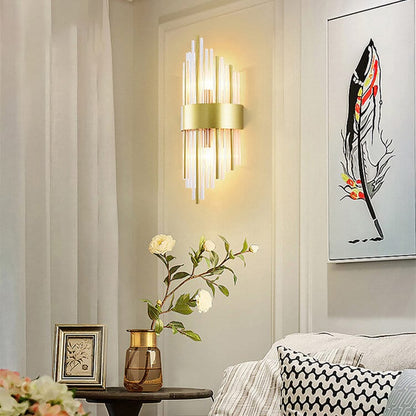Royaleva Modern Gold Crystal Wall Sconce Lamp - Nordic Luxury Bedroom Wall Lighting