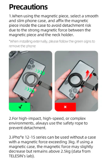 Luxora Magnetic Neck Mount for Phones - Hands-Free Comfort