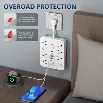 Luxora 14-In-1 Power Strip With Surge Protection Hub