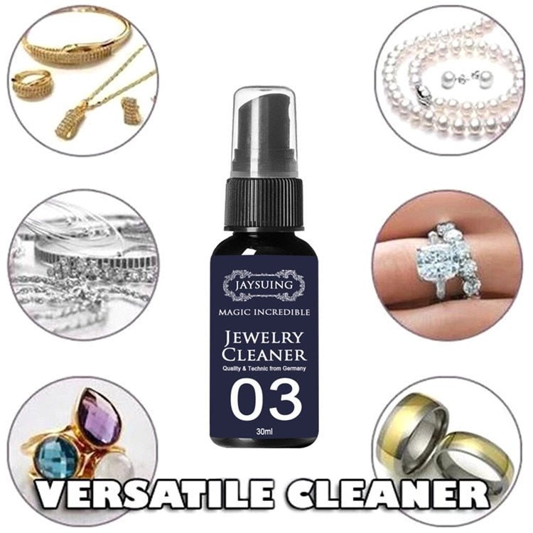 RoyaleGlow Jewelry Cleaner Spray - Non-Toxic Shine Restorer for Gold, Silver, Diamonds & More - 30ml