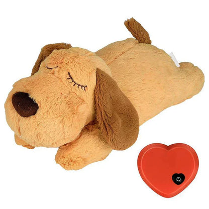 Pawellure Comforting Heartbeat Puppy Toy for Dog Anxiety Relief - Plush Cuddle Companion for Peaceful Sleep