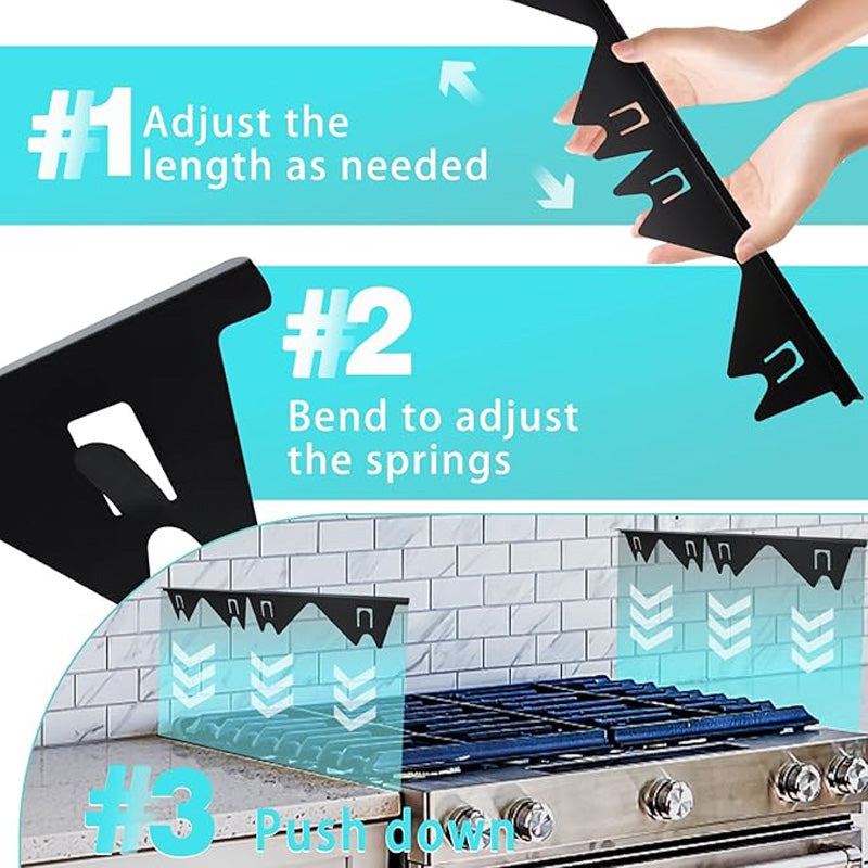 Royaleva Stove Gap Cover - Adjustable Stainless Steel Design