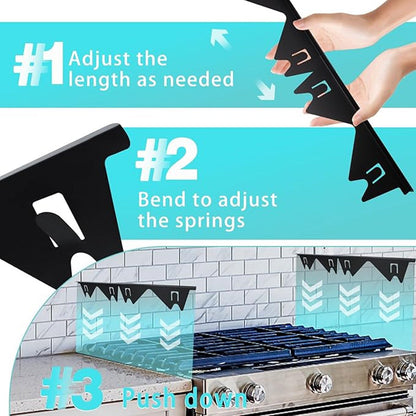 Royaleva Stove Gap Cover - Adjustable Stainless Steel Design