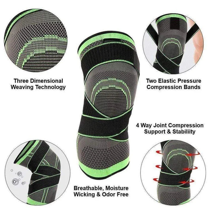 Luxora Knee Brace Compression Sleeve with Patella Stability Straps