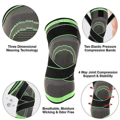 Luxora Knee Brace Compression Sleeve with Patella Stability Straps